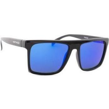 NORTHWEEK Hale Carving Gafas de Sol Unisex con Montura Negra y Lentes Azules