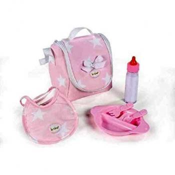 La Nina- Bolsa COMIDITAS con Accesorios Carlota Muñecas, Color Rosa