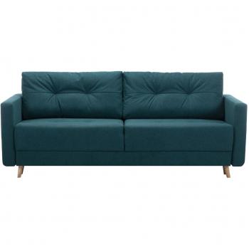 Sofá convertible nórdico 3 plazas con cofre azul oscuro MIRA