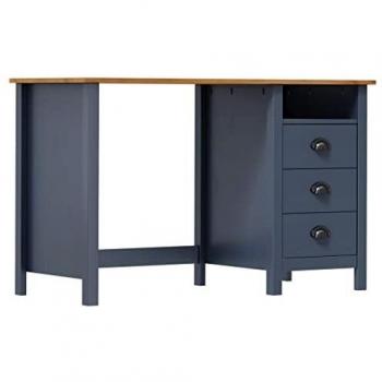 Escritorio Hill Range 3 Cajones Madera Pino 120x50x74cm Gris