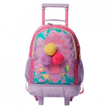 Mochila Ruedas TOTTO Ice Pop M - Características: diseño colorido, compartimento principal amplio, ruedas resistentes, tirantes ajustables y acolchados, material duradero y fácil de limpiar
