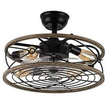Ventilador de Techo DC Arcadia Negro con 8 Aspas Transparentes, 6 Velocidades, Control Remoto y Temporizador - FABRILAMP