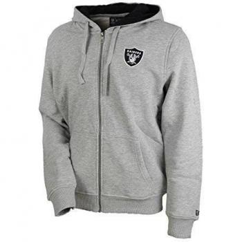A NEW ERA Ne92196Fa16 Nfl Full Zip Oakrai - Sudadera-Línea Oakland Raiders para hombre, color gris, talla L
