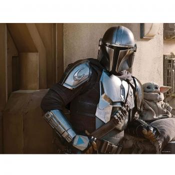 Puzzle Lenticular Prime 3D The Mandalorian Grogu y Mando 500 Piezas