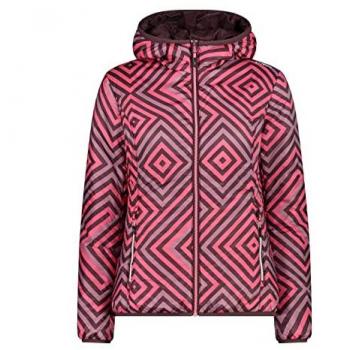 CMP Women's Reversible Hooded Jacket 33Z5136 - Plum/Blush/Pink Fluo