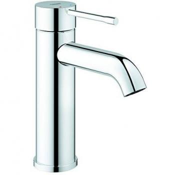 Grohe Essence - Grifo de lavabo, monomando con cuerpo liso, con limitador ecológico de temperatura, Tamaño S,
