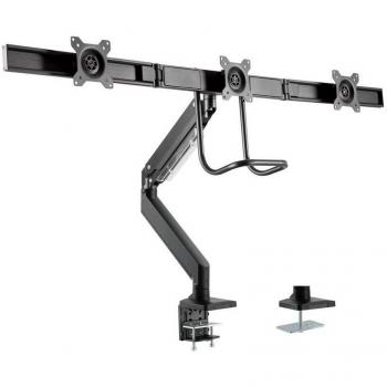 Soporte Triplo para Monitor Napofix DM4300 de 27 (68,6 cm) Negro para Escritorio