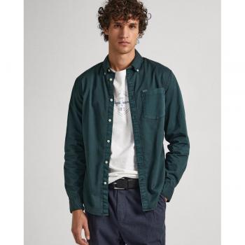 Camisa Formal Pepe Jeans Crail para Hombre - Regular Fit, Color Verde Oscuro