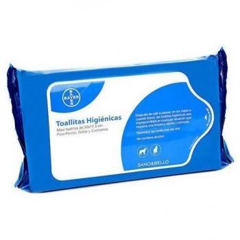 Bayer Sano & Bello Toallitas Higiénicas Maxi para Mascotas - 30x17.5 cm