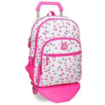 Movom Confeti Mochila Escolar Doble Compartimento con Carro Multicolor 33x44x13,5 cms Poliéster 19.6L