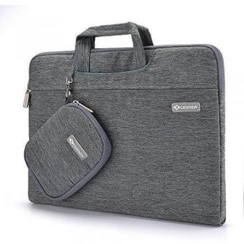 Caso nueva bolsa de tela portátil funda para portátil ordenador portátil funda de transporte con asa y bolsa para accesorios Grey 11 11inch