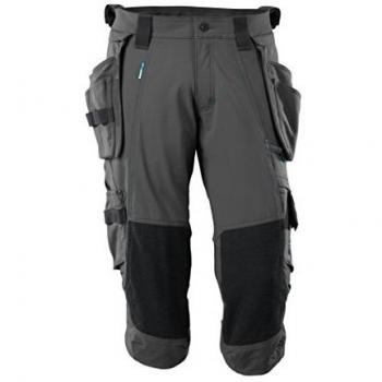 Pantalones Pirata Stretch 3/4 con Bolsillos Colgantes - Antracita Oscura C50 (W34.5)