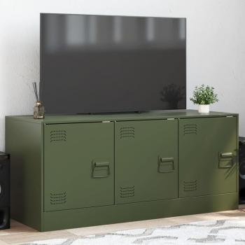 Mueble para TV Verde Oliva 99x39x44 cm en Acero
