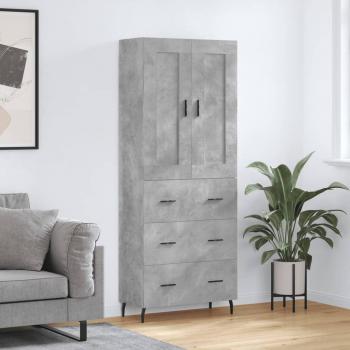 Armario de hormigón gris 69,5x34x180 cm madera multicapa Vidaxl