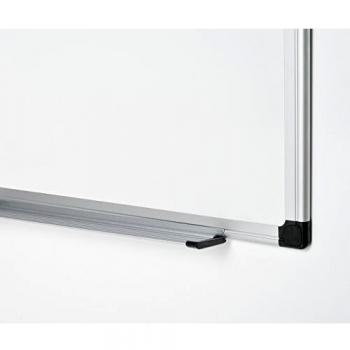 Bi-Office Pizarra magnética blanca Maya con marco de aluminio, superficie magnética esmaltada para uso intensivo diario, 180 x 120 cm