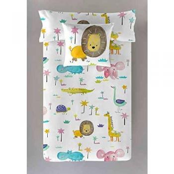 Icehome S2802758 Funda Nórdica Safari Ice, Tamaño Cama de 90, 150 X 220 + 45 Cm
