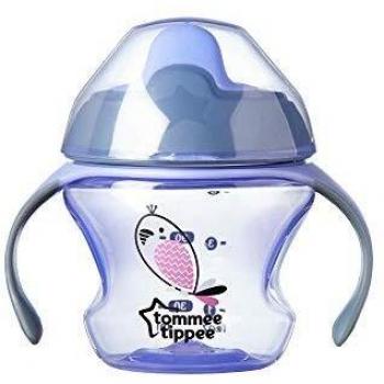 Tommee Tippee Primera Taza de Aprendizaje, Válvula Antigoteo, 4+ Meses, Colores Aleatorios, Pack de 1