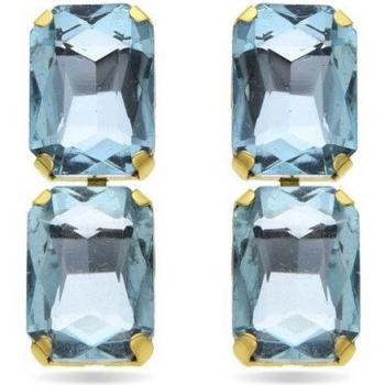 Pendientes Luxenter de Cristal Azul acabados en oro amarillo de 18k - Ankek