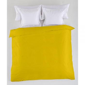 Funda Nórdica Lisa Mostaza 240 x 220 cm - 50% Algodón / 50% Poliéster - 144 Hilos