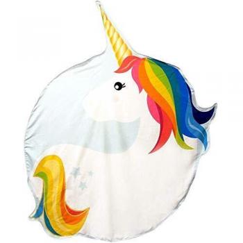 jet lag VO1306 TOALLA DE PLAYA UNICORNIO, Licorne Blanc Gris Et Multicolore, Estandar