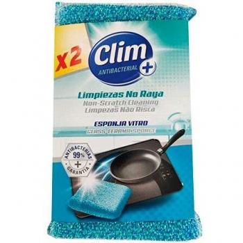 Esponja Clim Antibacterial Especial para vitrocerámicas y Superficies delicadas. Limpia sin rayar.