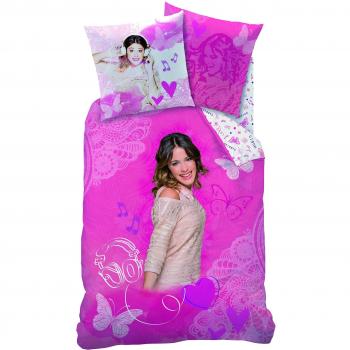 CTI Parure Housse de couette 140x200 + Taie d'oreiller 63x63 Violetta Tango, 100% algodón, Rosa, 140 x 200 cm