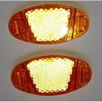Nine Arrow Reflectores para Radios de Rueda de Bici, Bicicleta Color Naranja, Catadióptricos, Reflectantes