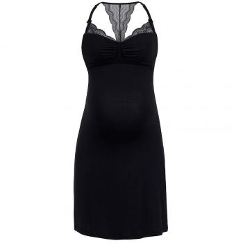 Cache Coeur Serenity, Camisón Premamá para Mujer, Negro, Medium
