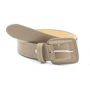 Cinturón de mujer Ortiz & Reed WB-COKEN-TAUPE de piel con hebilla forrada color beige