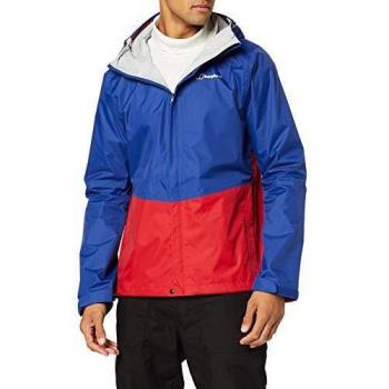 Berghaus UK Deluge Vented Shell Chaqueta Impermeable, Hombre, Sodalite Blue/Haute Red, Extra-Small