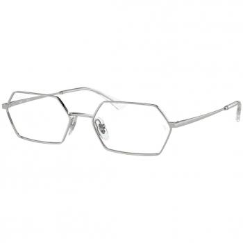 Ray-Ban RX6528 Yevi Col. 2501 Unisex Geometrica Argento Eyeglasses Silver Size 54