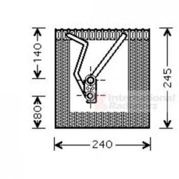 Evaporador de aire acondicionado VAN WEZEL 5800V241