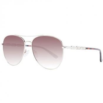 Gafas de Sol Guess GF6143 32F 59 - Plata Metalizada, Talla Única, Estilo Aviador