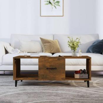 Mesa de centro madera contrachapada roble ahumado 102x50x40 cm, disponible en blanco, negro, roble sonoma y más; ideal como mesita de salón, comedor o auxiliar