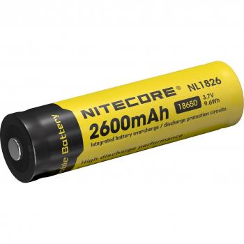 Batería Recargable 18650 NiteCore NL1826 3.7V 2600mAh con Micro-USB