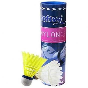 Softee Equipment Volantes Badminton 0.5 6UDS, Amarillo, Talla Única