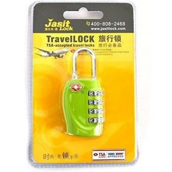 GFM 4-dial TSA Aprobado candado de combinación para equipaje maletas y viajes multicolor 330HR - Green small