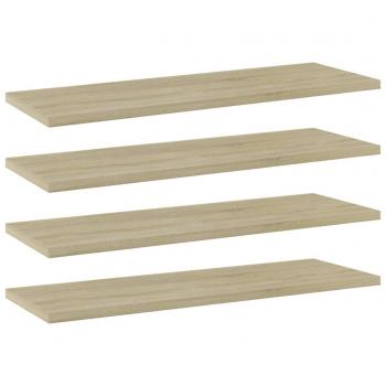 vidaXL Bookshelf Boards 4 pcs Sonoma Oak 60x20x1.5 cm Engineered Wood