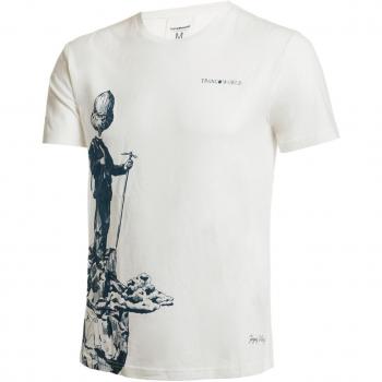 Camiseta de Manga Corta Trangoworld Nubes para Hombre Beige L