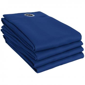 Deconovo Cortina Opaca con Aislante Térmico Cortina con Ojales para Ventana 4 Piezas 140 x 290 cm Azul