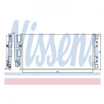Condensador de aire acondicionado NISSENS 94781, diseñado para sistemas de aire acondicionado, con alta eficiencia en la refrigeración, fabricado con materiales de calidad para una larga durabilidad y rendimiento óptimo