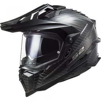Casco LS2 MX701 C Explorer Solid Carbono Brillante - Negro (L)