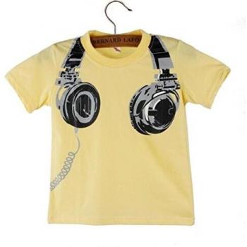 OverDose El muchacho embroma la camiseta corta de las camisas de las blusas de las tapas de la manga del cortocircuito del auricular del verano de los cabritos