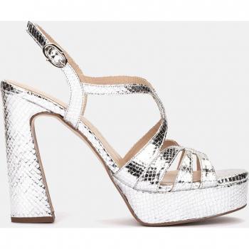 Sandalias de piel metalizada Pedro Miralles modelo Malawi