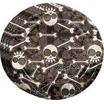 Guirca Fiestas GUI19810 - Bolsa con 8 Platos de Huesos de Halloween