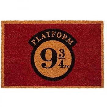 Felpudo Harry Potter Plataforma 9 3/4 - Felpudo entrada casa antideslizante 40 x 60 cm - Alfombra entrada casa exterior, Fabricado en fibra de coco - Productos con licencia oficial