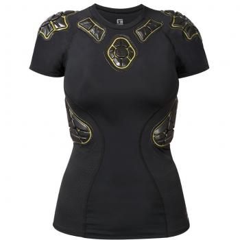 G-Form Pro-X Mujeres Compression Camiseta de Manga Corta - Negro/Armarillo, S