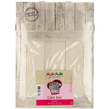 FunCakes Cake Box – Juego de 32 x 32 x 11,5 cm, 2 Pure caja, caja para pastel