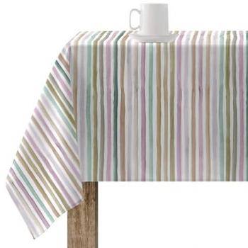Mantel antimanchas Belum Naiara 4-100 Multicolor 100 x 140 cm A rayas, tejido 100% algodón orgánico, tacto extrasuave, made in Spain