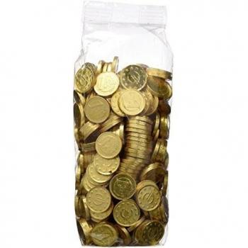 MONEDAS DE CHOCOLATE CON LECHE - 28 MM DE DIAMETRO - BOLSA 300 UNIDADES-